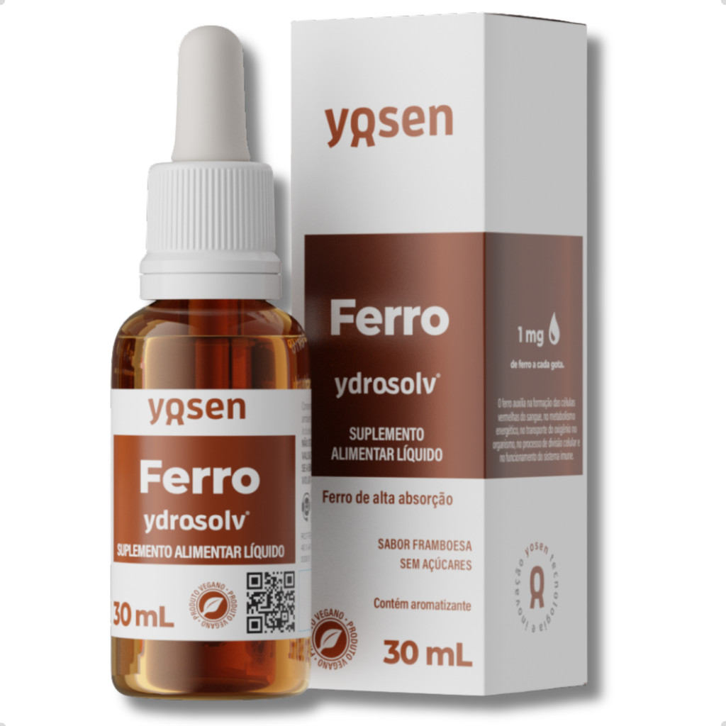 Ferro Yosen Ydrosolv 30ml Líquido Com Alta Absorção