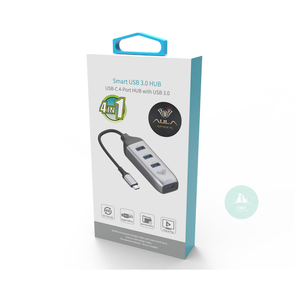 adaptador macbook Hub Usb-c Air M1 M2 Dex 4in1 usb3.0 x4 AULA