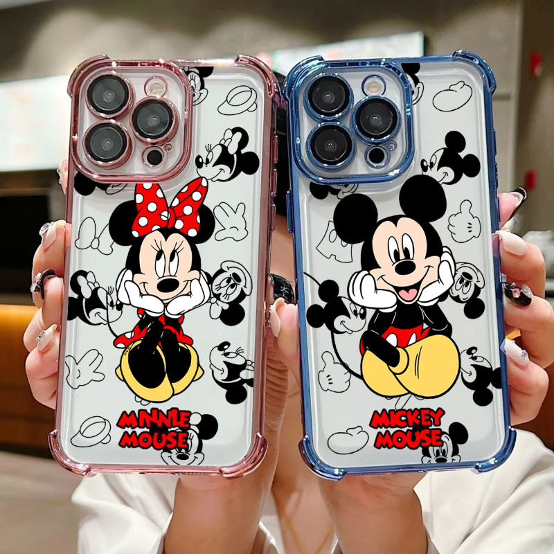 Capa Fofa Da Disney Mickey Minnie Para Samsung Galaxy A56 A36 A73 A71 A55 A54 A53 A52 A52S A51 A50 A50S A10S A35 A34 A33