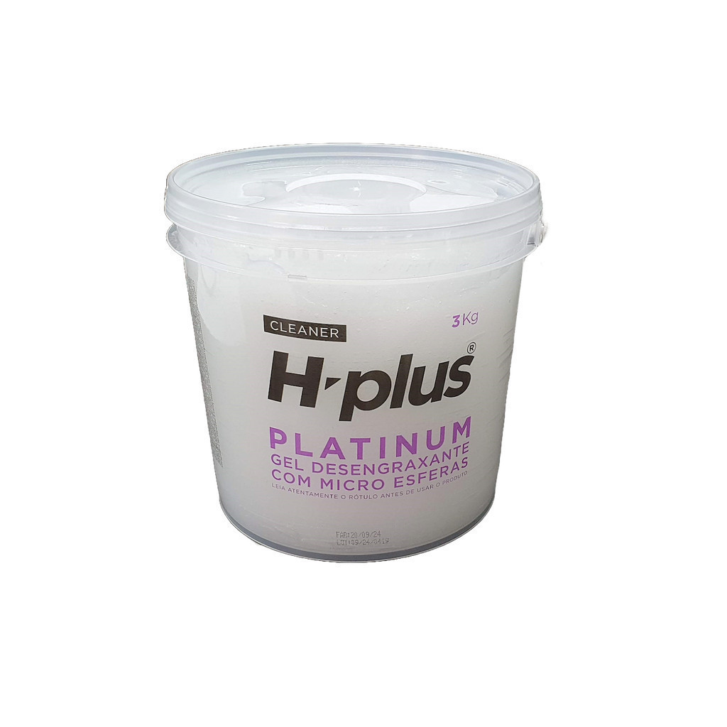 Pasta Gel Desengraxante Sabão Limpeza Automotiva de Mãos Graxa Pesada H-plus Platinum C/ Microesferas 3kg