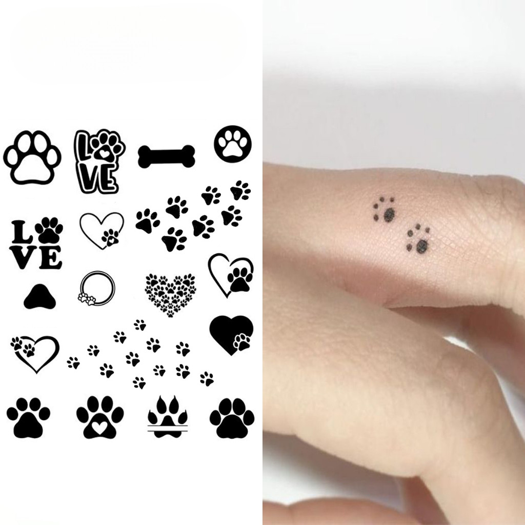 Tatuagem Temporária de Pata de Gato Fofa, Dura até 15 Dias, Nova Tecnologia Mágica, Adesivo Semipermanente à Prova d'Águ