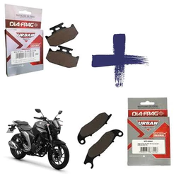 Kit Pastilhas Freio Dianteira e Traseira Fazer 250 2016 a 2025