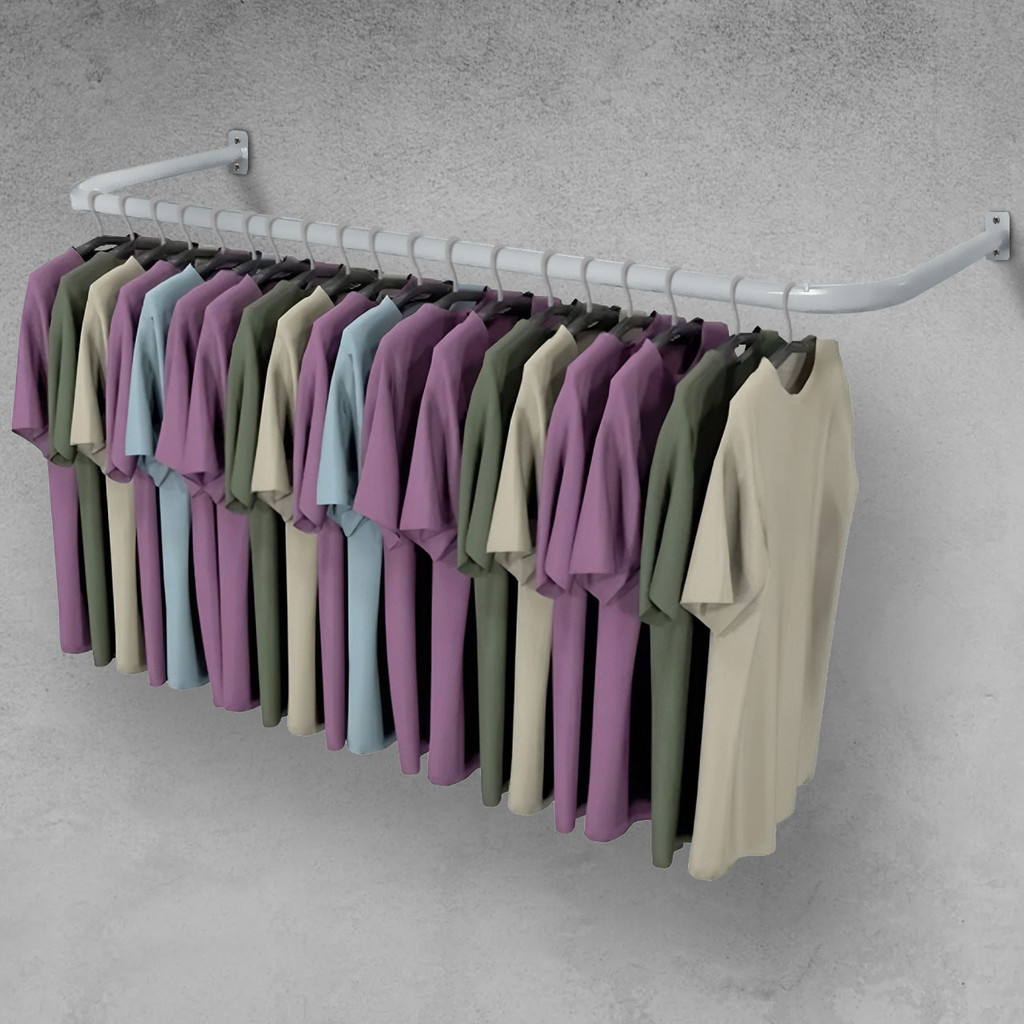 Arara Para Roupas Cabideiro Suporte De Parede Decorativo Lazúli 100cm