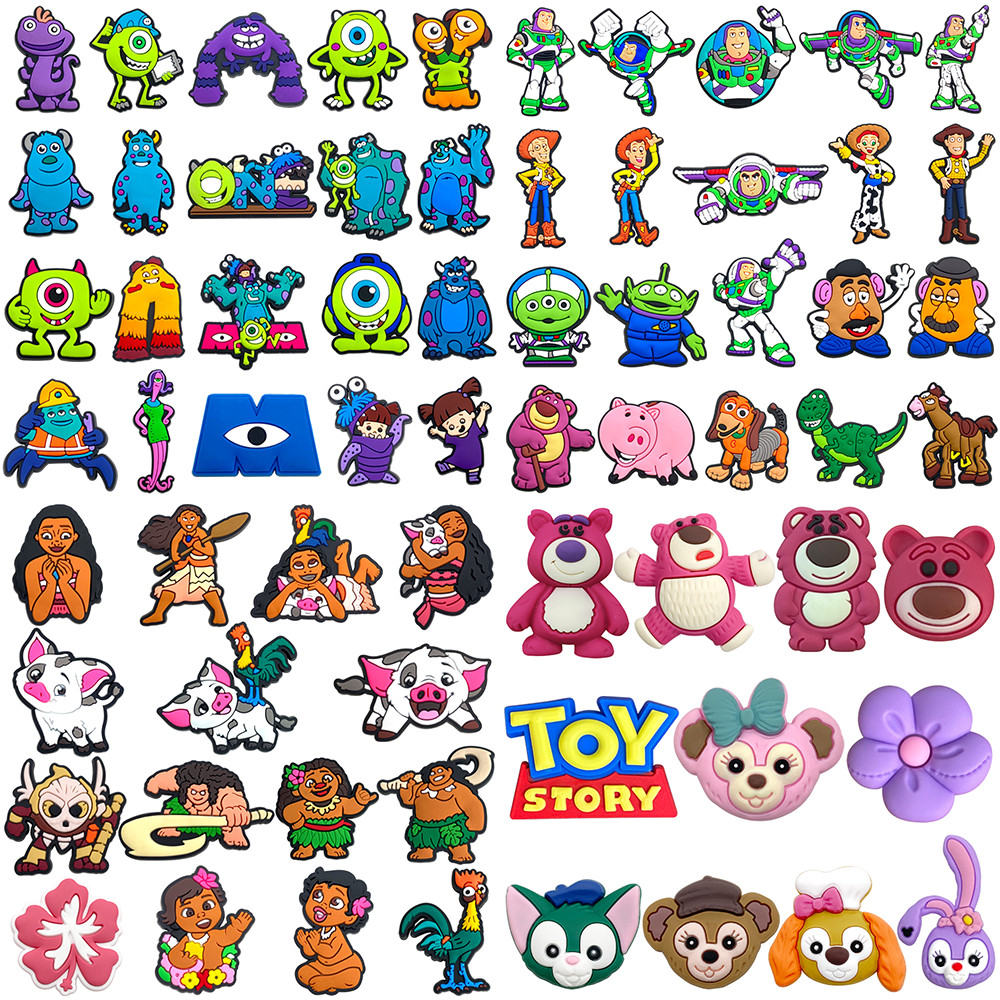 MEIDJ Encantos De Sapato 100 Decorações Padrão De Desenho Animado Acessórios De PVC Com Botão em Oferta na Shopee