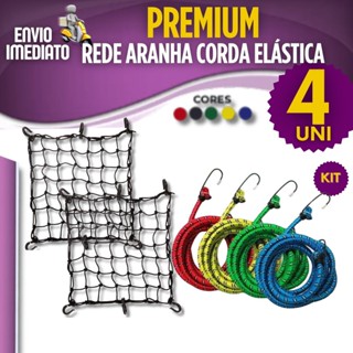 Rede Elástica 1/2/4 Peças Aranha Corda Elástica de Carga Moto para Carga Bagageiro Reforçada 30cm em Oferta na Shopee