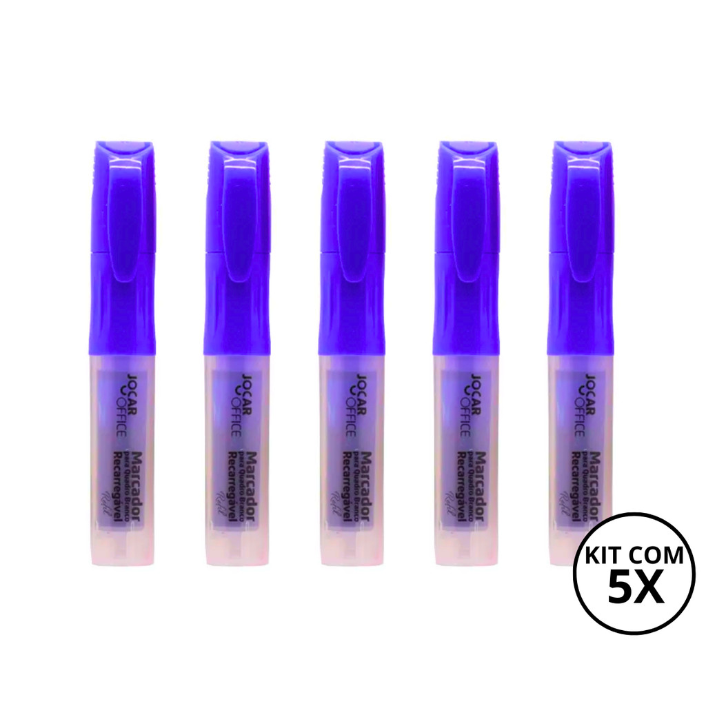 Kit Com 5 Marcadores Para Quadro Branco Recarregável - JOCAR MODELO:KIT 04 em Oferta na Shopee