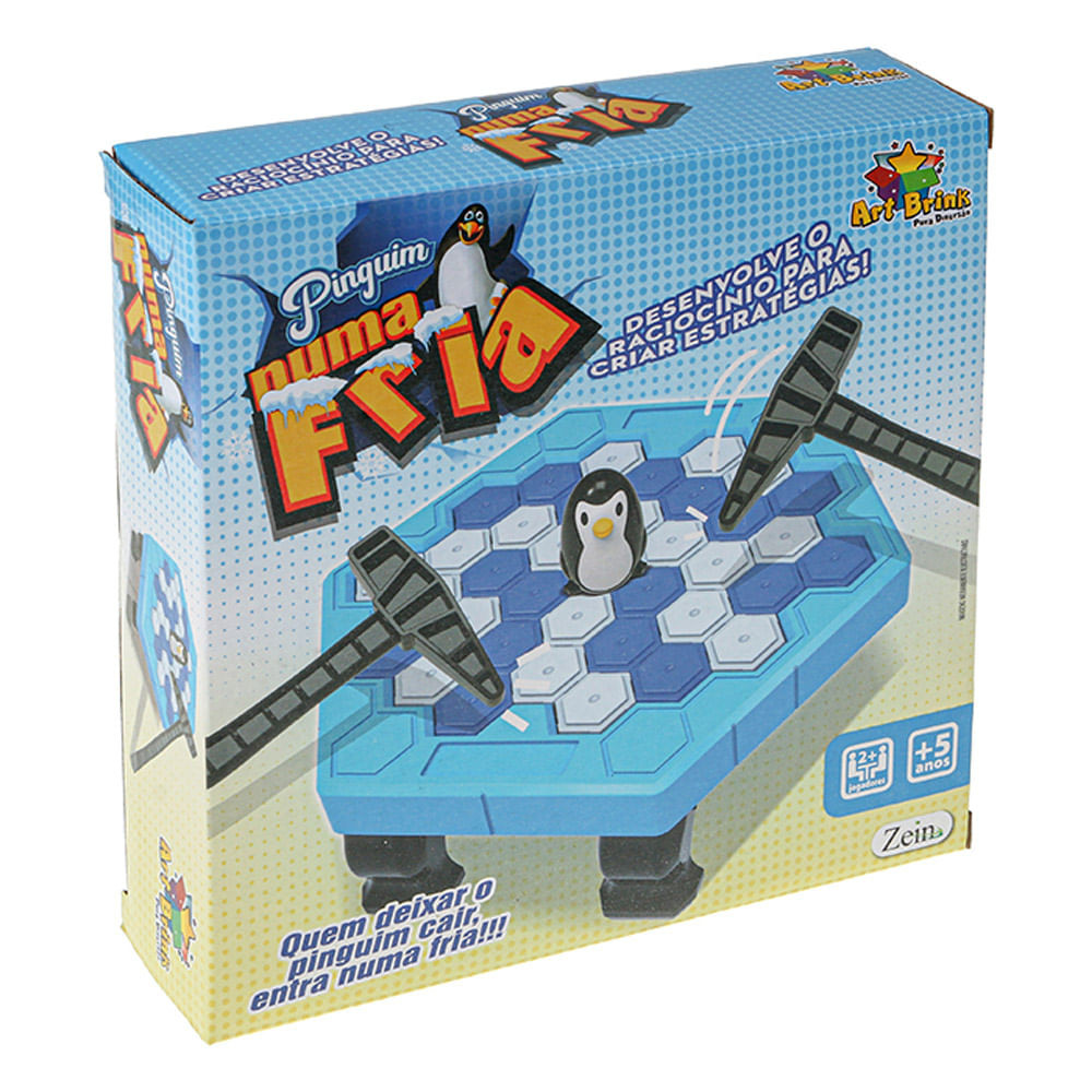 Jogo Pinguim Numa Fria Art Brink 5+ Anos Quebra Gelo do Pinguim - Mom & Baby