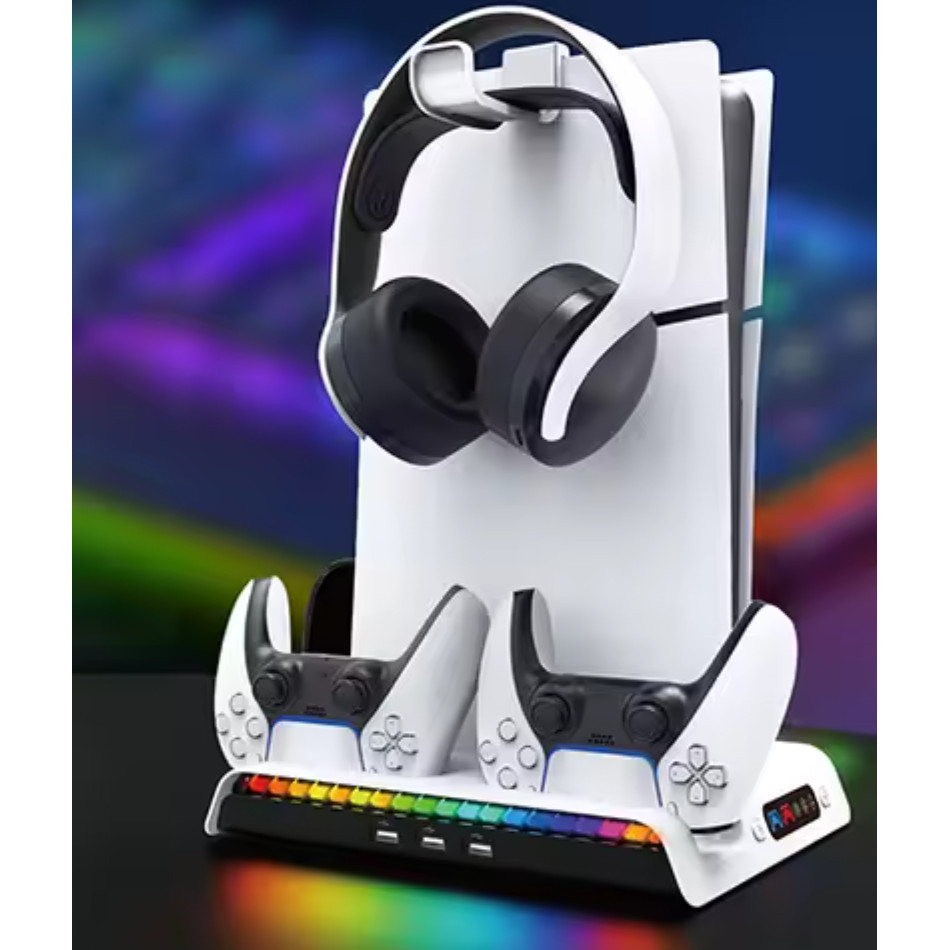Base Carregamento Para PS5 Slim e Pro LED RGB Cooler Resfriamento PG-P5S006 em Oferta na Shopee