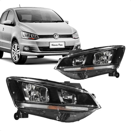 Par Farol Fox 2015 A 2022 Friso Cromado