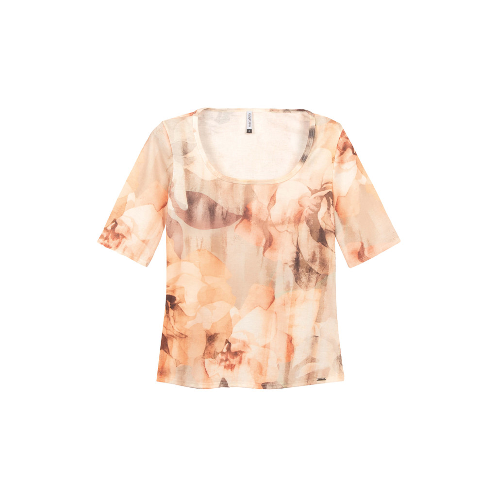 Blusa Feminina Floral Sublimado Marialícia Laranja - Women Clothes