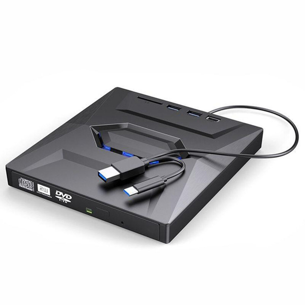 LEITOR E GRAVADOR DE DVD EXTERNO TYPE-C/USB2.0/USB3.0/LEITOR DE CARTAO SD DVD-RW-MUJ F3 - 16