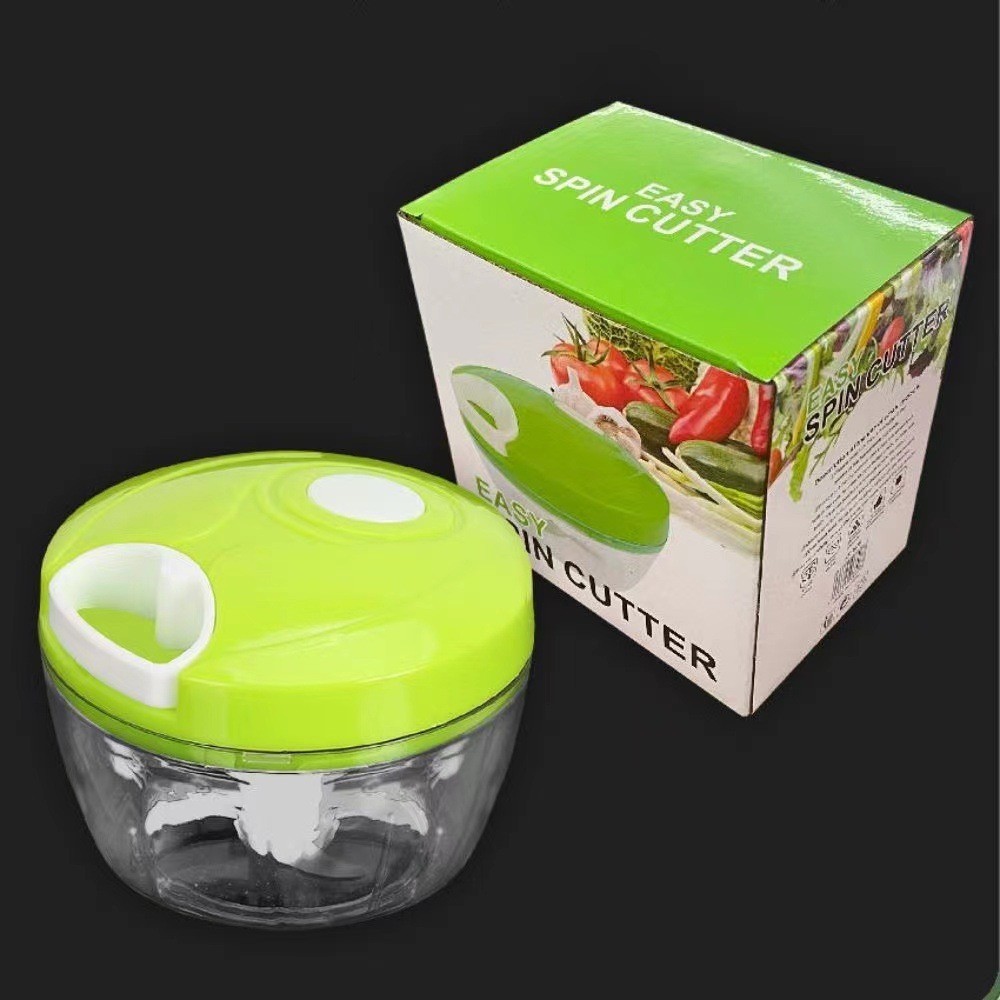 Processador Alimentos Manual 3 Lâminas Inox cor Verde 500ml Triturador  Frutas Verduras,Mini Triturador De Alimentos