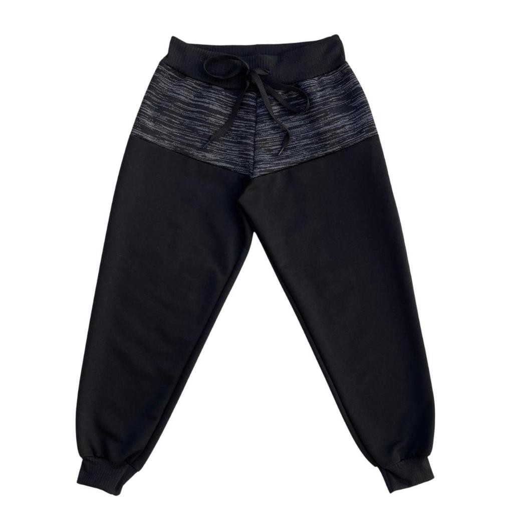 Calça Moletom Bicolor Moletinho Infantil Unissex Menina Menino Inverno