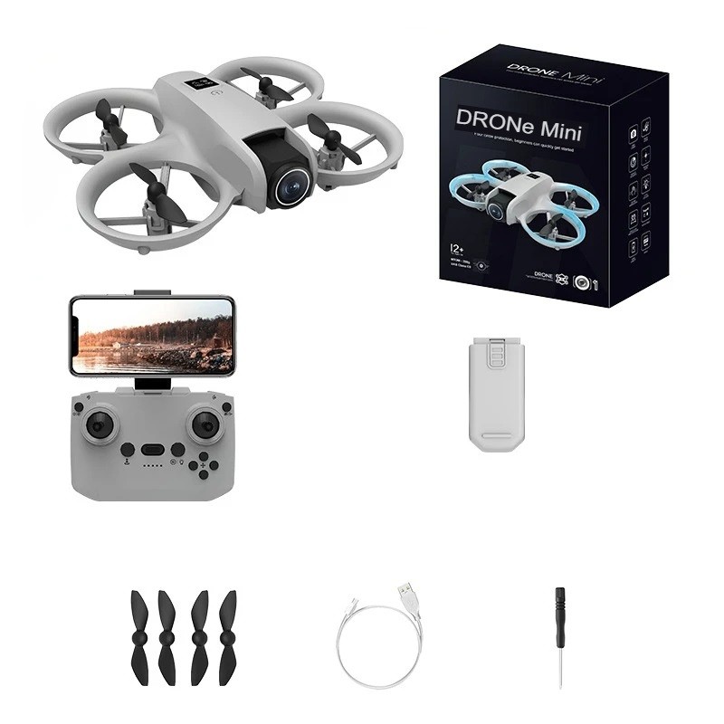 Drone T3 Mini Com Câmera 180° Motor Brushless, 1 Bateria