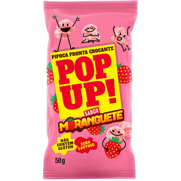 Pipoca Pop Up Moranguete ZDA 50g em Oferta na Shopee