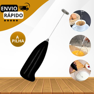 Mini Mixer Elétrico Portátil para Café, Leite e Claras – Batedor a Pilha em Oferta na Shopee