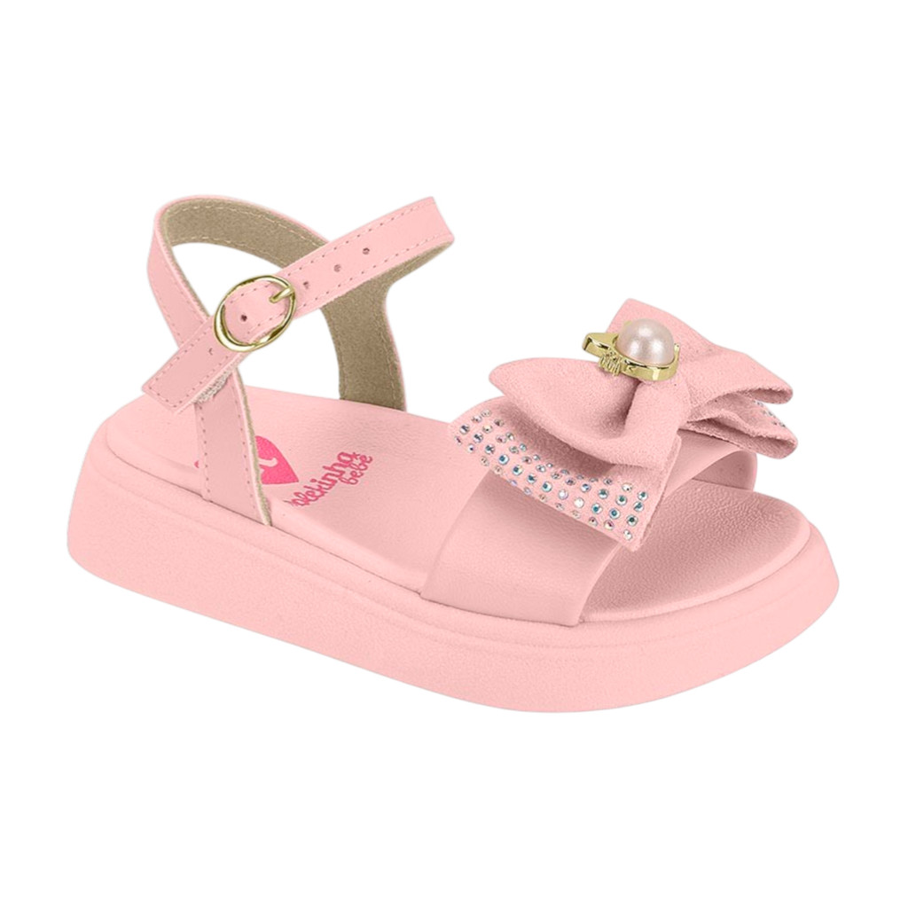 Sandália Bebê Anatômica com Laço e Strass Menina Molekinha em Oferta na Shopee