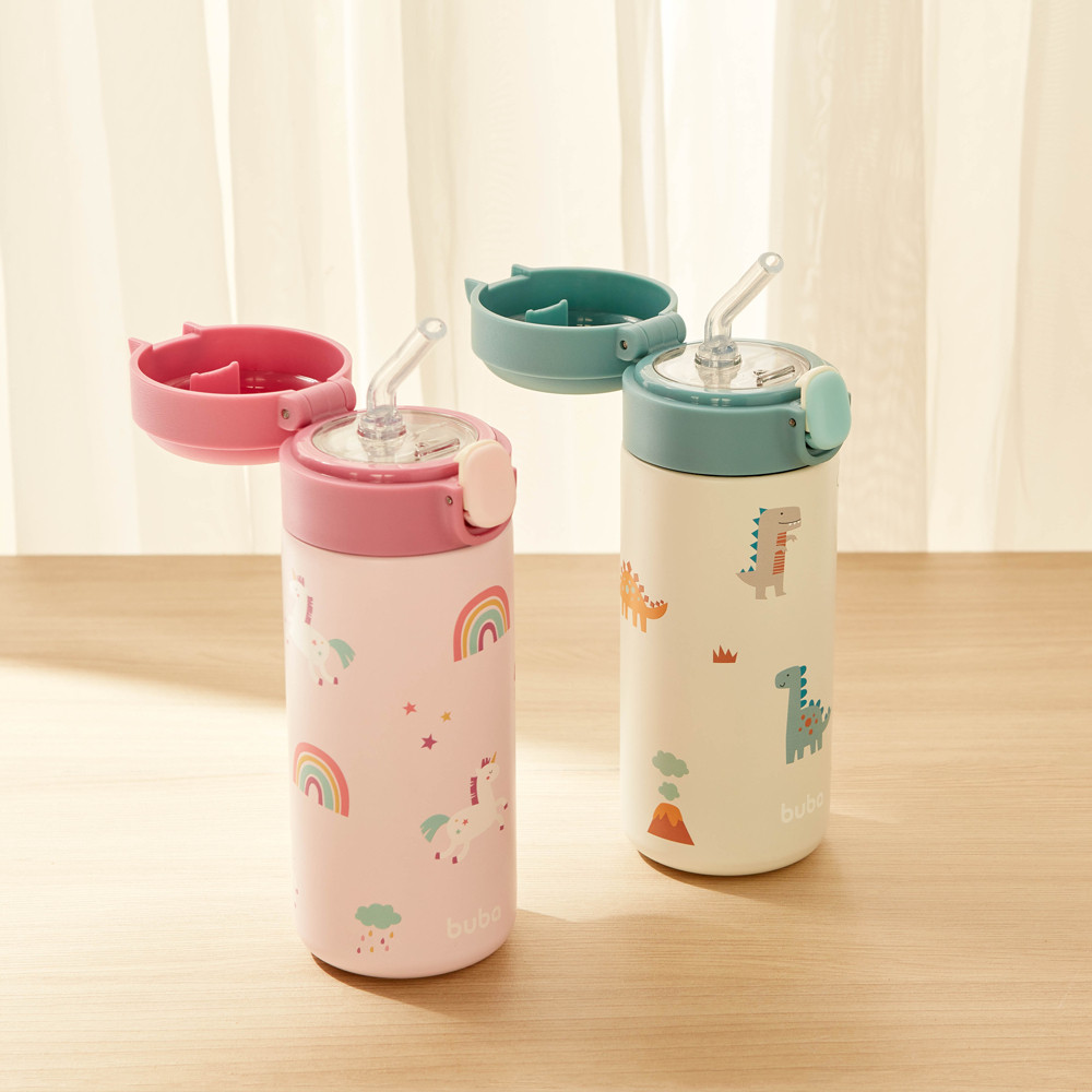 Garrafinha Térmica Buba Infantil Magic 320ml Garrafa Parede Dupla Antivazamentos Com Canudo Silicone em Oferta na Shopee