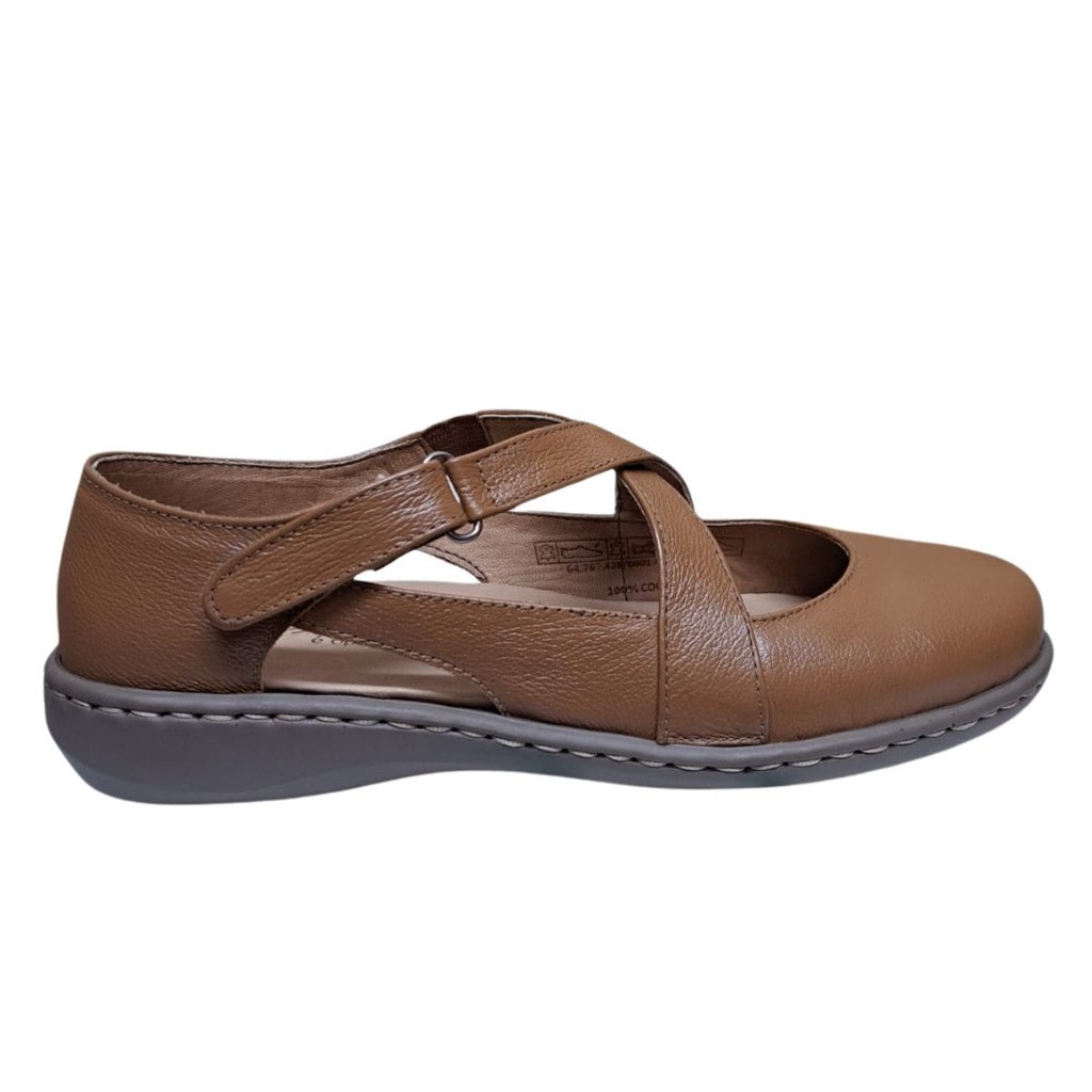 Sapato Feminino Couro Slim Fly Opananken - Caramelo