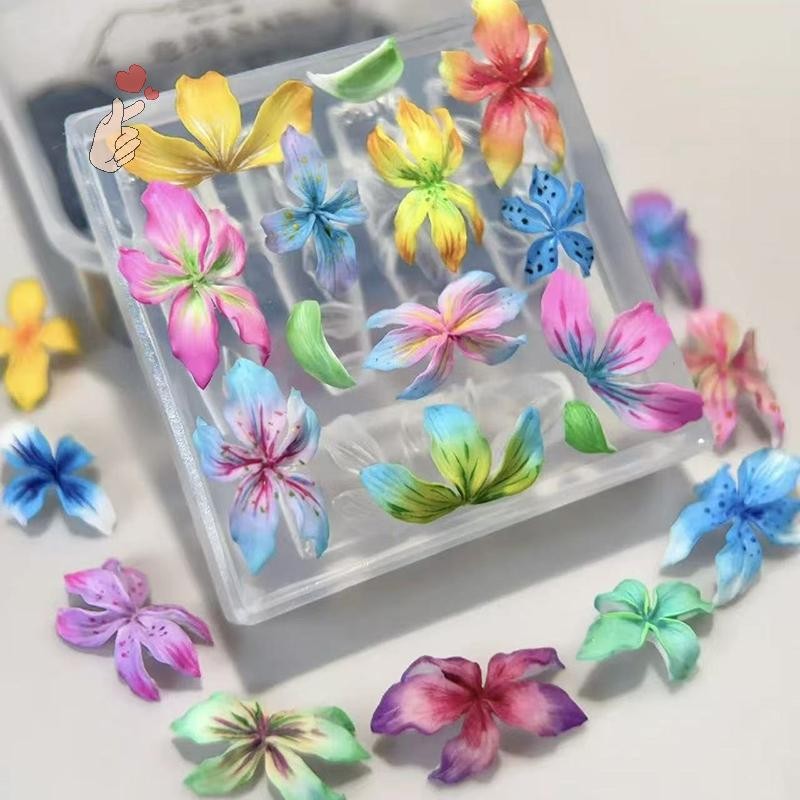 [PEBR] Molde De Flores 3D Para Unhas DIY Ferramentas De Silicone Havaí Hibisco Pétala De Flor Design De Moldes Modelo De em Oferta na Shopee