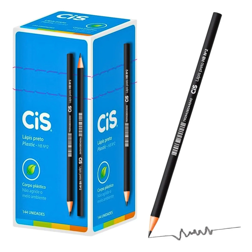 Lápis Preto HB Nº 2 Caixa Com 144 Unidades - Cis