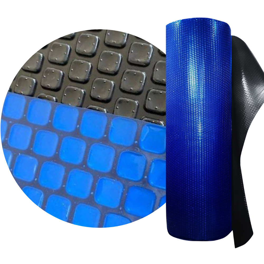 Capa Térmica Piscina 300 Micras Blue/Black Economia Energia e Proteção 4X3