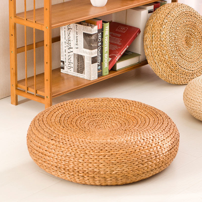 Imagem Almofada Futon de palha chão doméstico estilo japonês engrossado meditação almofada Tatami Bay janela redonda almofada p