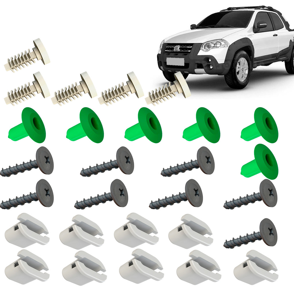 Kit Grampo Presilha 30 Peças Moldura Paralama Dianteiro Strada Adventure Locker 08 09 2010 2011 2012