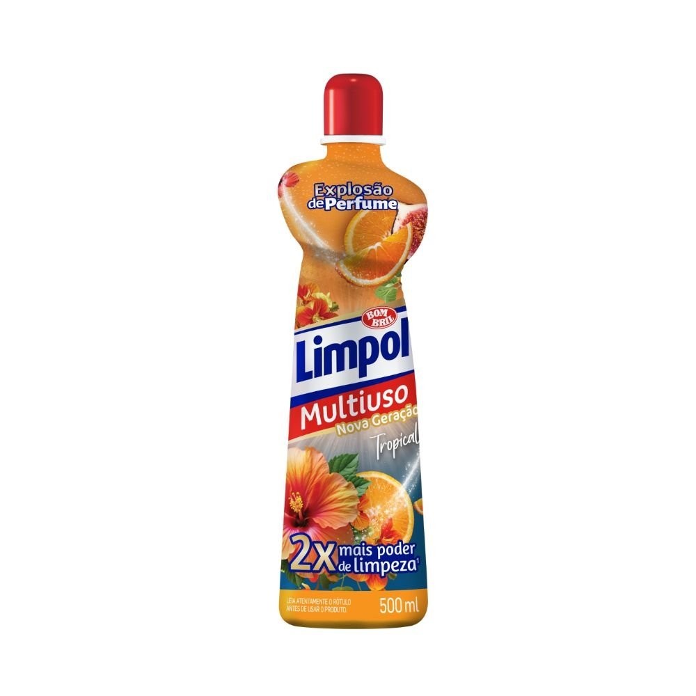 Limpador Limpol Multiuso Tropical Laranja 500ml - Embalagem com 12 Unidades em Oferta na Shopee