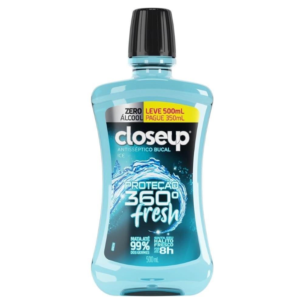 Enxaguante Bucal Close-Up Ice sem Álcool 500ml em Oferta na Shopee
