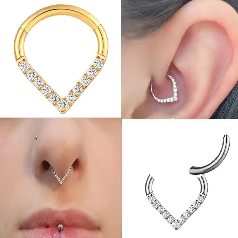 Piercing Nariz Septo Daith 100% Titânio Tragus Helix Hipoalergênico