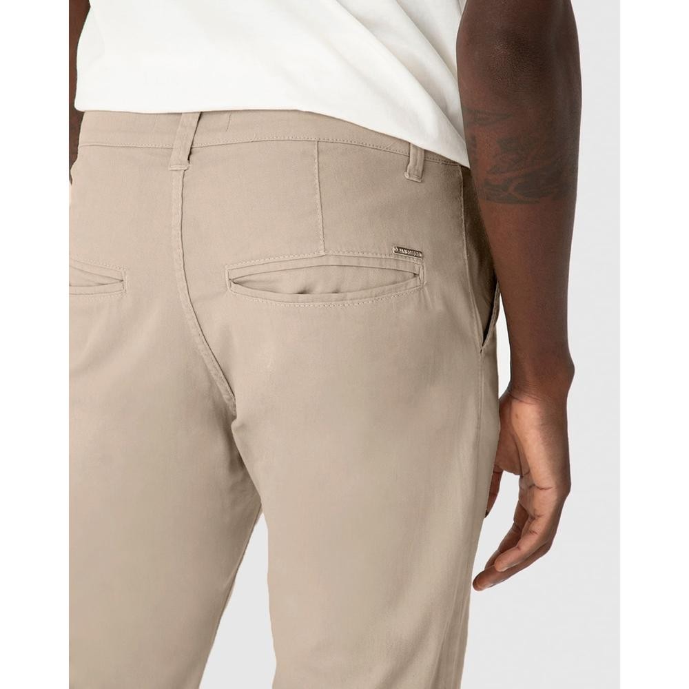 Detalhes do Calça Masculina Chino Em Sarja Com Elastano