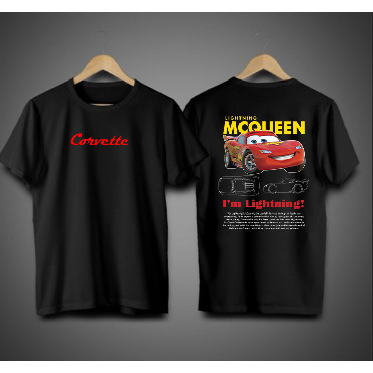 Camiseta Streetwear de Casal relâmpago mcqueen e Sally Unissex  Algodao KIT CASAL LANÇAMENTO Algodão Premium
