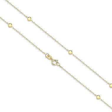 Colar Feminino de Ouro 18k Cadeado com Bolinhas em Oferta na Shopee