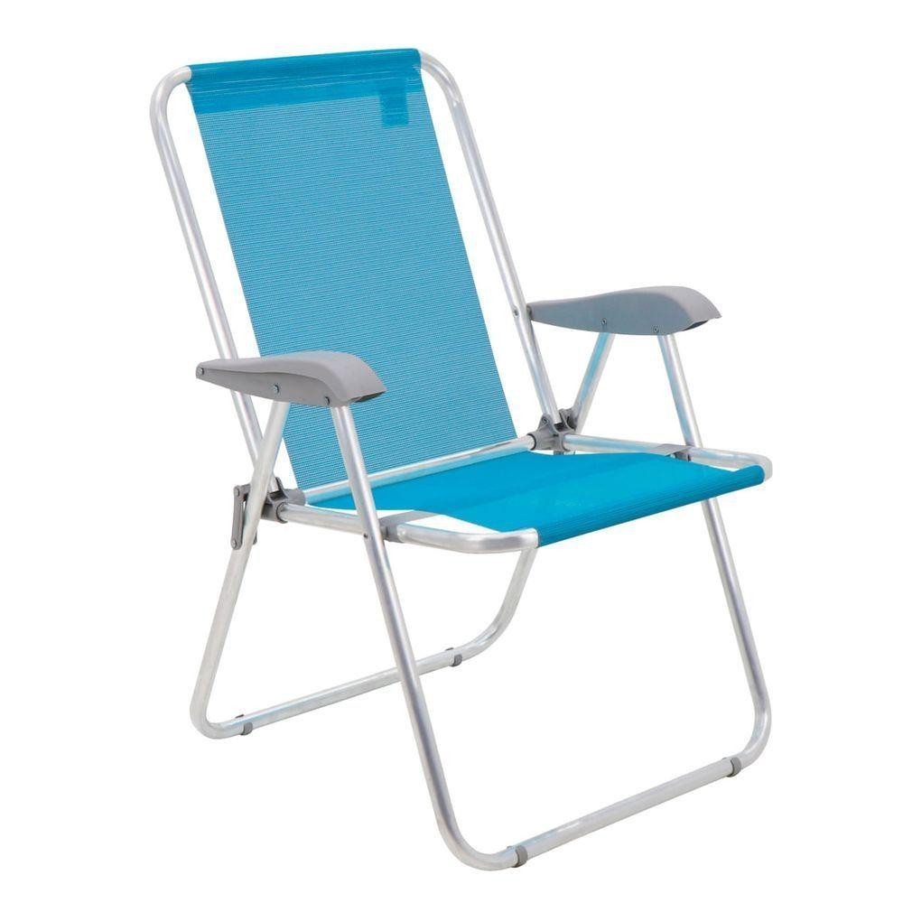 Cadeira De Praia Tramontina Creta Master Azul em Oferta na Shopee