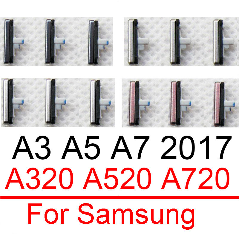 3pcs Botão De Volume De Energia Lateral Para Samsung Galaxy A3 A5 A7 2017 A320 A520 A720 Da Carcaça Do Telefone Peças Chave