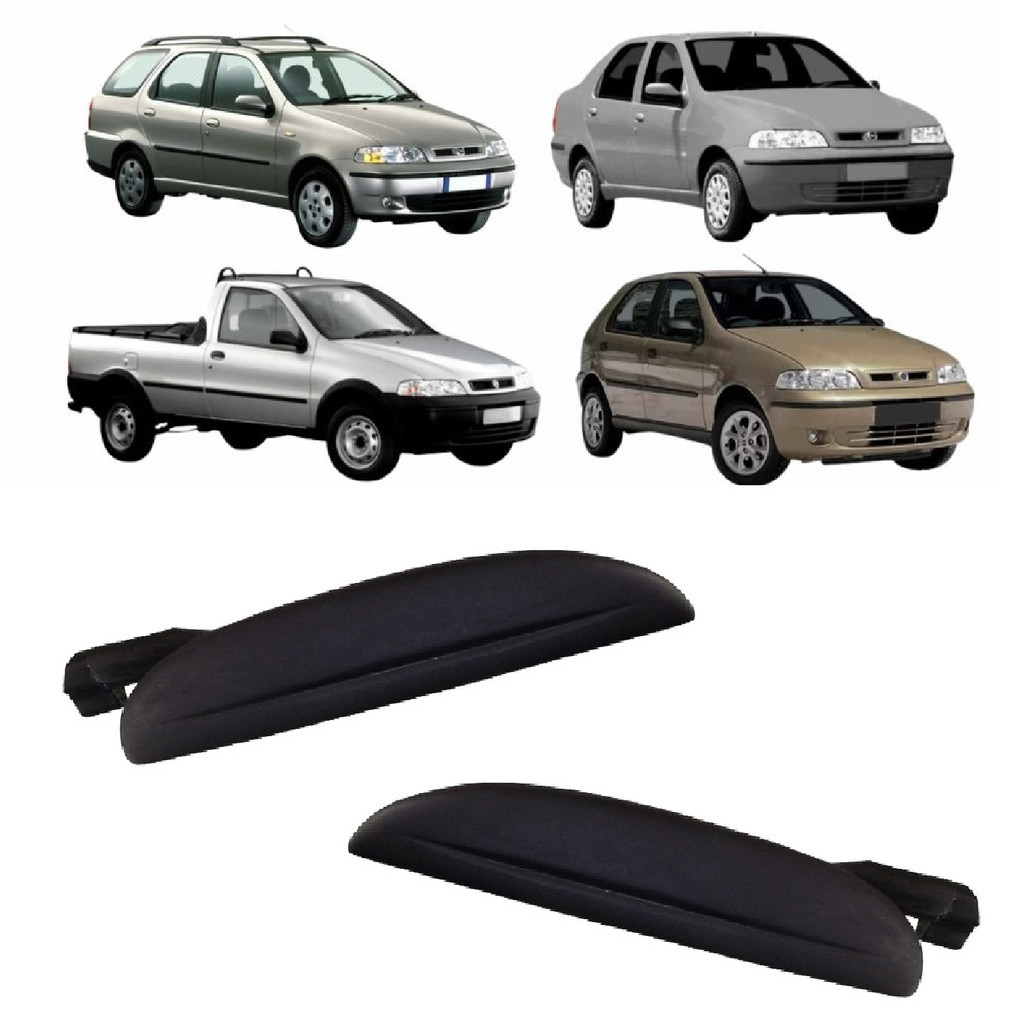 Par Macaneta Palio 1995 Ate 2007 Externa Dianteira Preta Sem Chave Lado Direito E Esquerdo em Oferta na Shopee