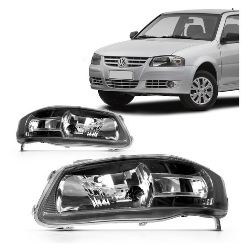 FAROL DIANTEIRO GOL G4 2005 A 2014 MASCARA NEGRA POWER LADO ESQUERDO OU DIREITO em Oferta na Shopee