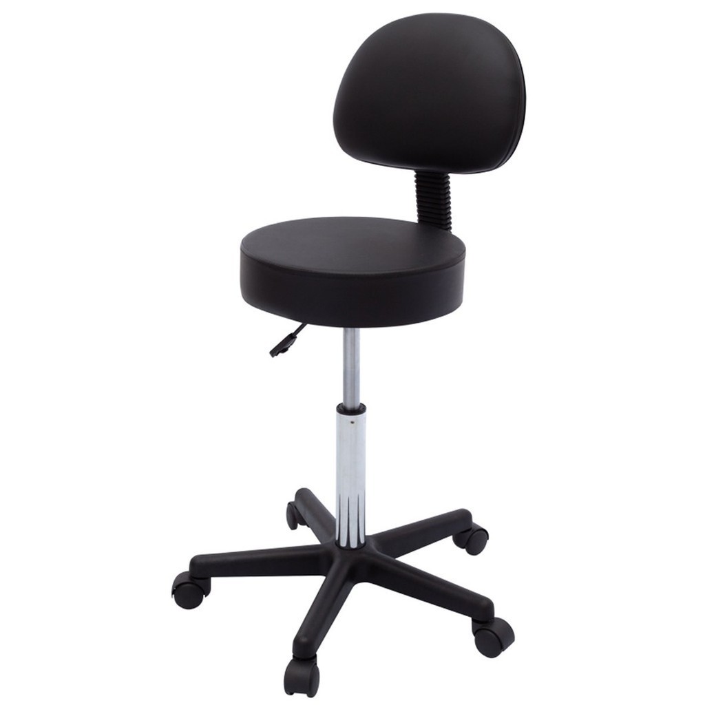 Cadeira Mocho Giratório com encosto Audrey para Clínica de Estética Maca de Massagem Salão de Beleza