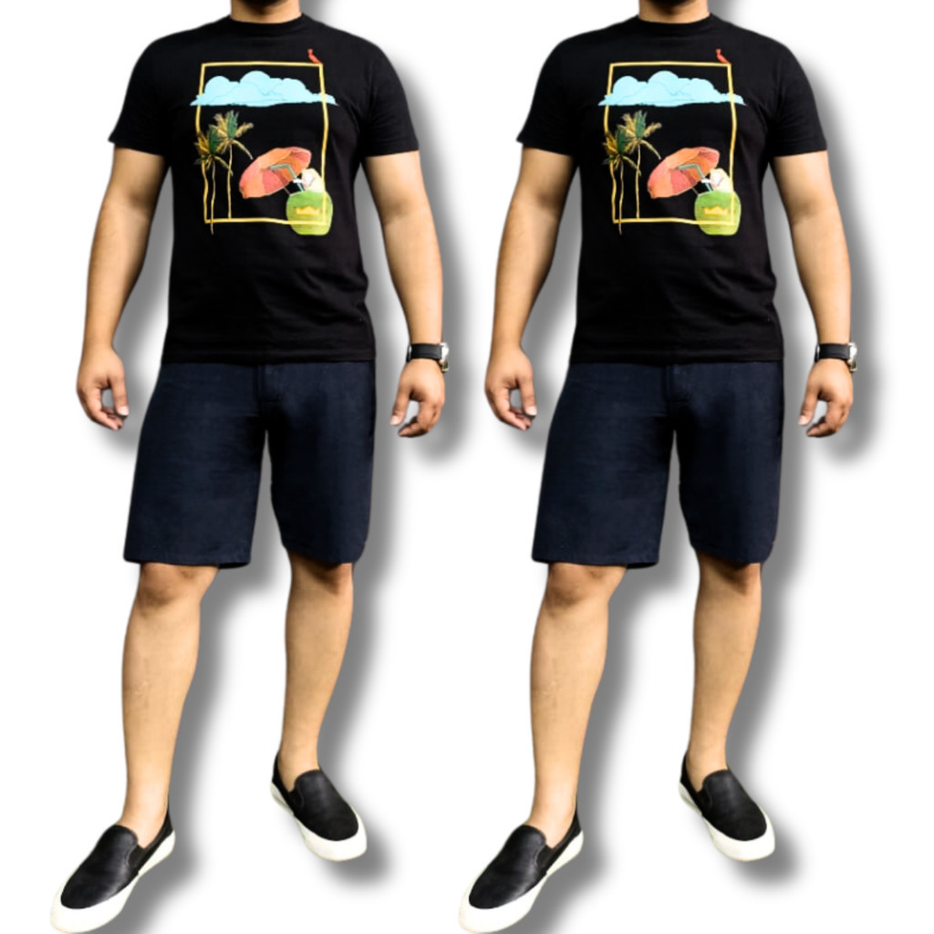 Kit 2 Bermudas Masculina Azul Marinho de Brim Sarja Esporte Fino Alfaiataria Social - Menor Preço - Qualidade Padrão Sho