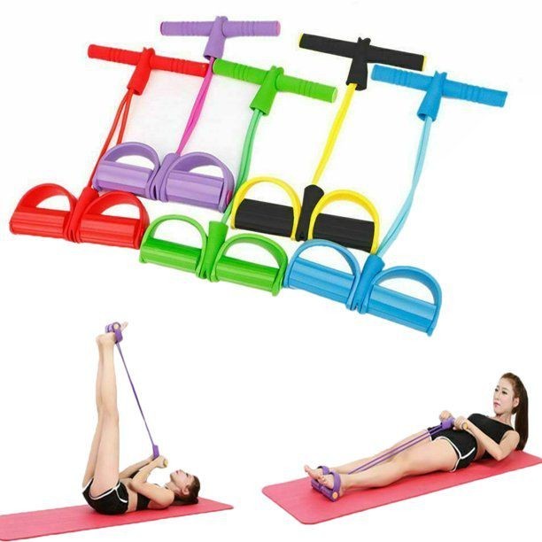 Extensor Elástico Pedal De Puxar Treino Fitness Abdominal CORES