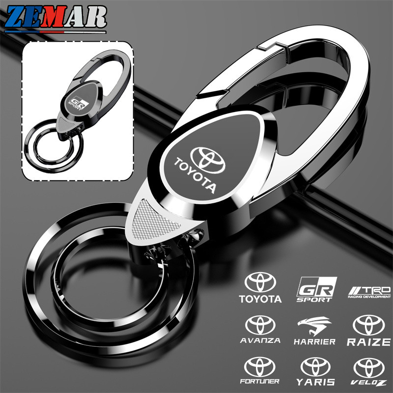 Chaveiro Toyota Metal Car Keychain Porta-Chaves Para Carros Motocicletas De Alta Qualidade Pendurado A Laser Padrões De Impressão Corolla Cross Hilux SW4 RAV4 Yaris Sedan Hatch Etios