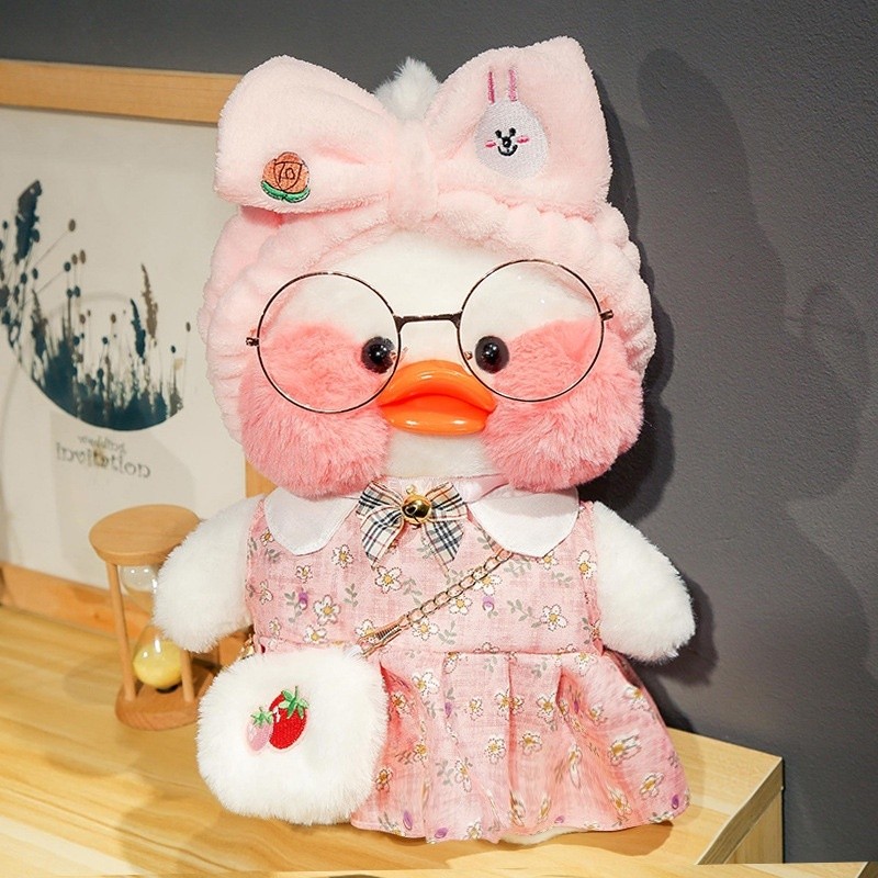 Pato de pelúcia Kawaii Lalafanfan | Novo Pato de pelúcia Lalafanfan-Novo pelúcia 30cm-Aliexpr♥⭐3JTZ em Oferta na Shopee