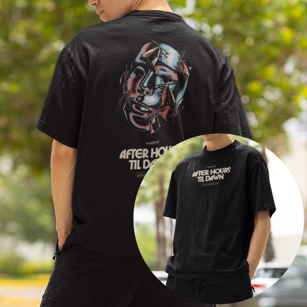 Camiseta Vintage The Weeknd Til Dawn After Hours Global Tour em Oferta na Shopee
