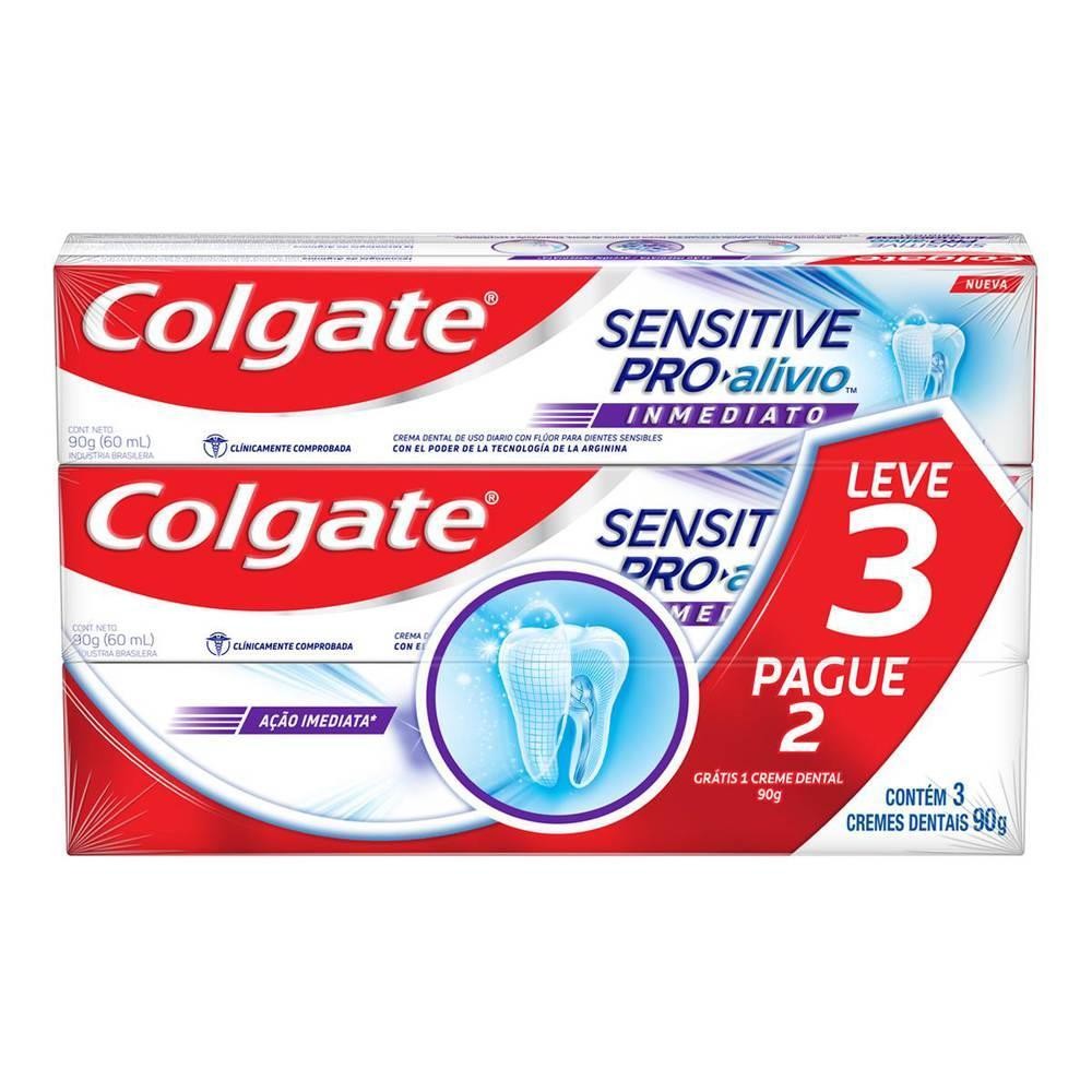 COLGATE CREME DENTAL SENSITIVE PRO-ALÍVIO IMEDIATO COM 90G LEVE 3 PAGUE 2 em Oferta na Shopee