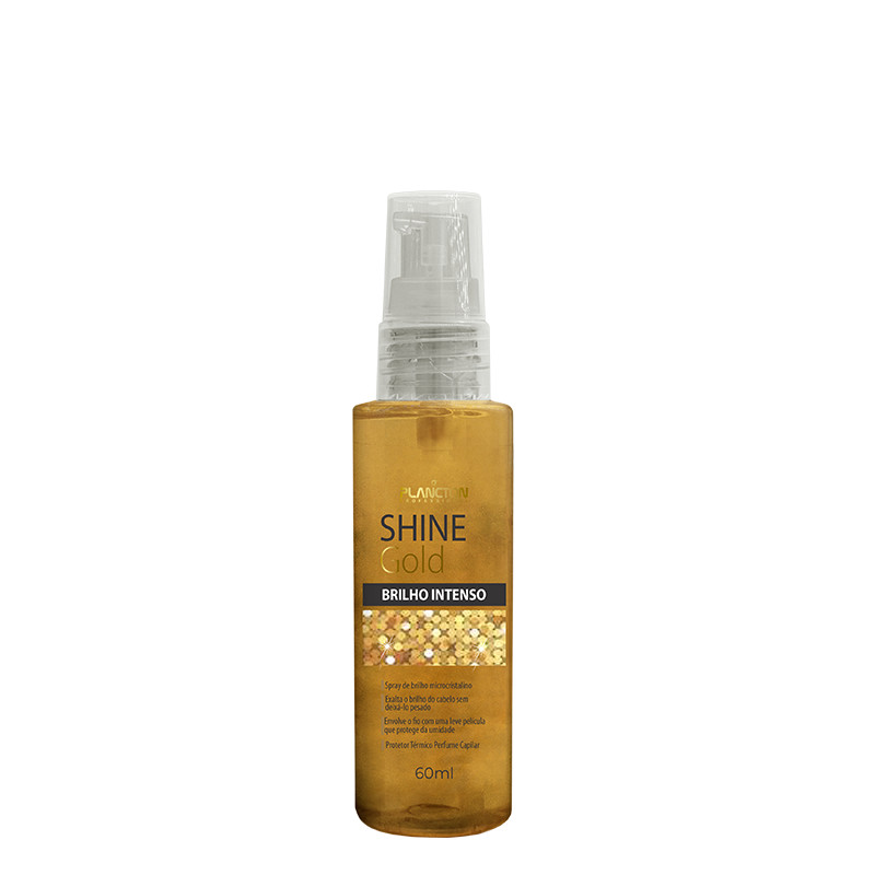 Shine Gold Finalizador - Spray de Brilho Ouro 60ml - Plancton Professional
