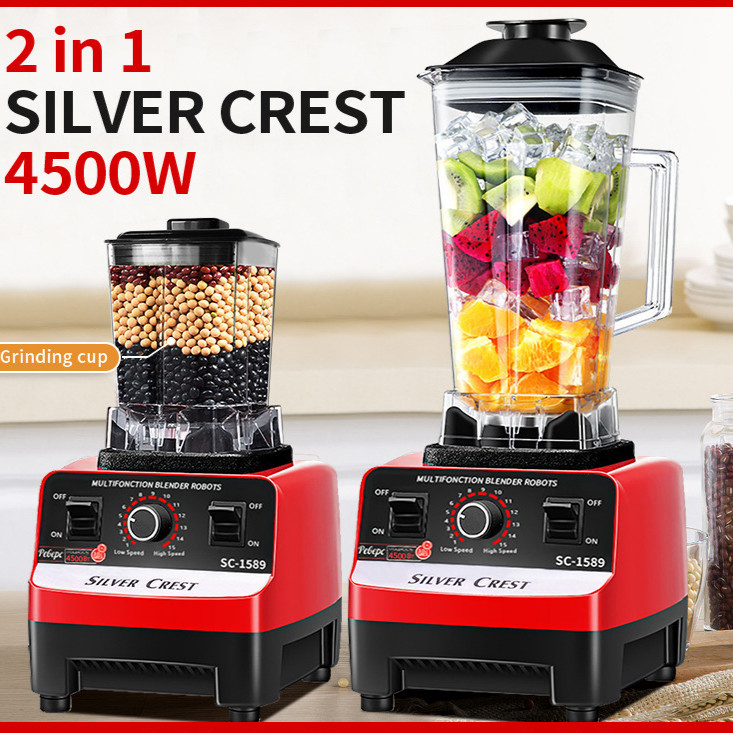 SILVER CREST Liquidificador Pesado 4500W Berat Mixer Juicer Máquina Liquidificadora De Alta Potência 220V