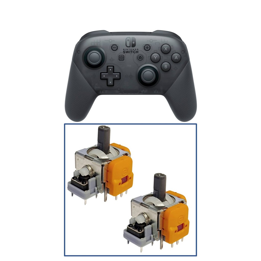 Kit 2 Analógicos 3D Magnético Hall Effect Controle Nintendo Switch PRO