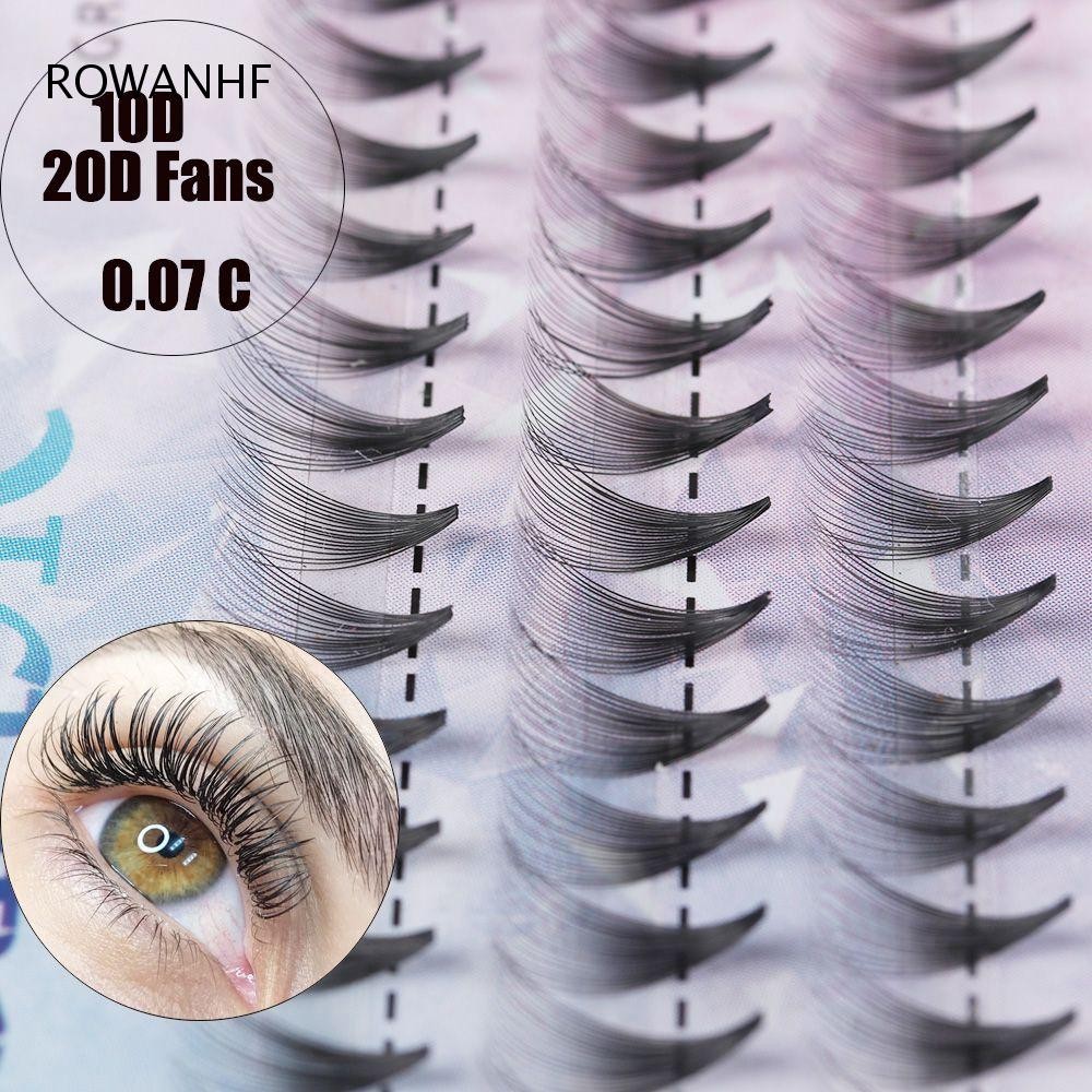 ROWAN 60 Cluster/box Eye Lash Extension Natural Longo Feito À Mão C Curl Fuax Mink Hair