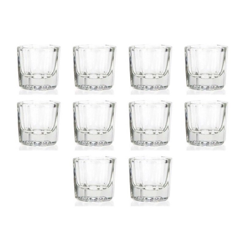 Kit 6 Unidades De Dappen Copo Vidro Mistura Porcelana Henna